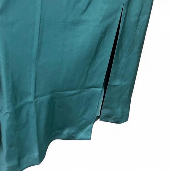 Banana Republic Midi Dress Sz S Satin One-Shoulder Elegant One-Shoulder Cocktail - Picture 5 of 8